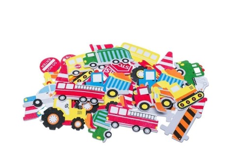 Naklejki z pianki transport 35szt, Brewis