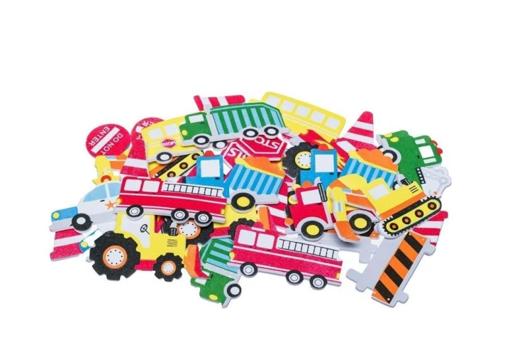 Naklejki z pianki transport 35szt, Brewis