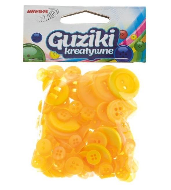 Guziki kreatywne żółte 40g, Brewis