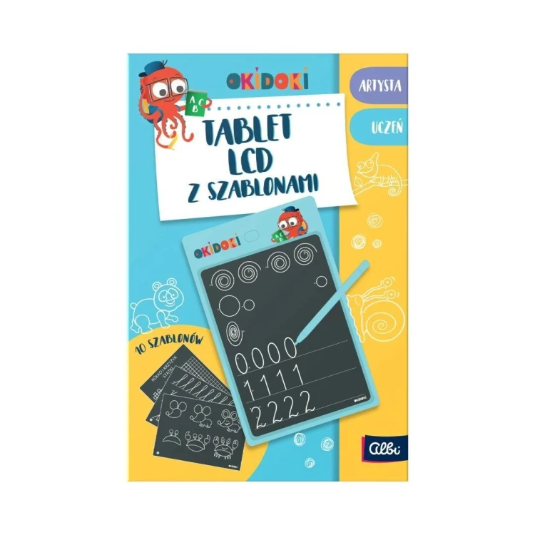 Tablet LCD z szablonami