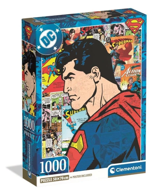 Puzzle 1000 Compact DC Superman, Clementoni