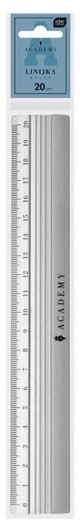 Linijka aluminiowa 20cm Academy, INTERDRUK
