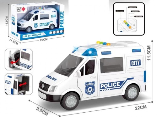 Auto policja światło dźwięk 1:16, Madej