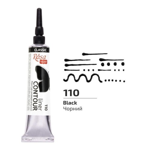 Farba aktylowa konturowa universal black 20ml