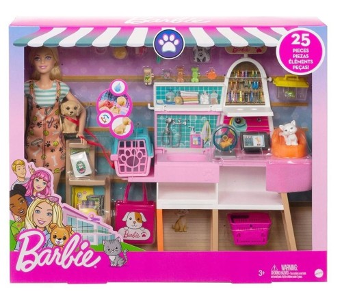 Barbie Zestaw sklepik-salon dla zwierzaków, Mattel