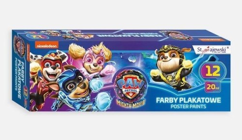Farby plakatowe Psi Patrol 12x20ml, ST-MAJEWSKI
