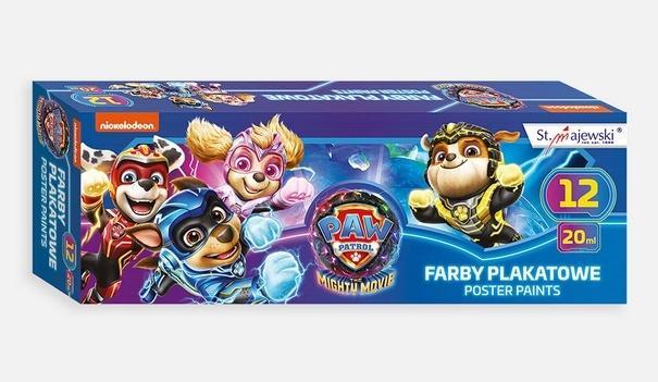 Farby plakatowe Psi Patrol 12x20ml, ST-MAJEWSKI