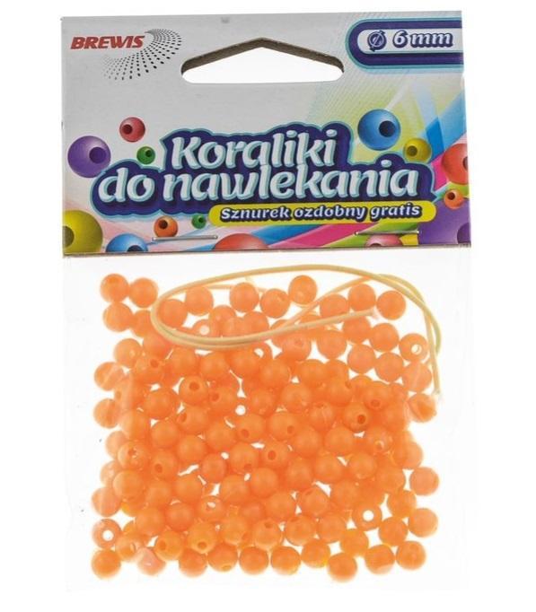 Koraliki do nawlekania złote + sznurek 6mm 16g