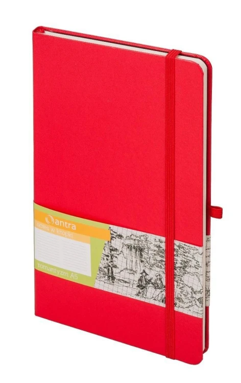 Notes A5 kropki Romantyzm czerwony, Antra