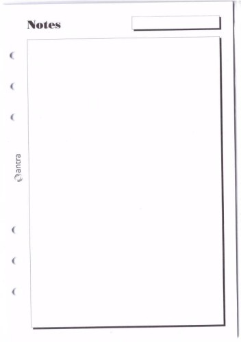 Wkład do organizera MEM/A5 Notes, Antra