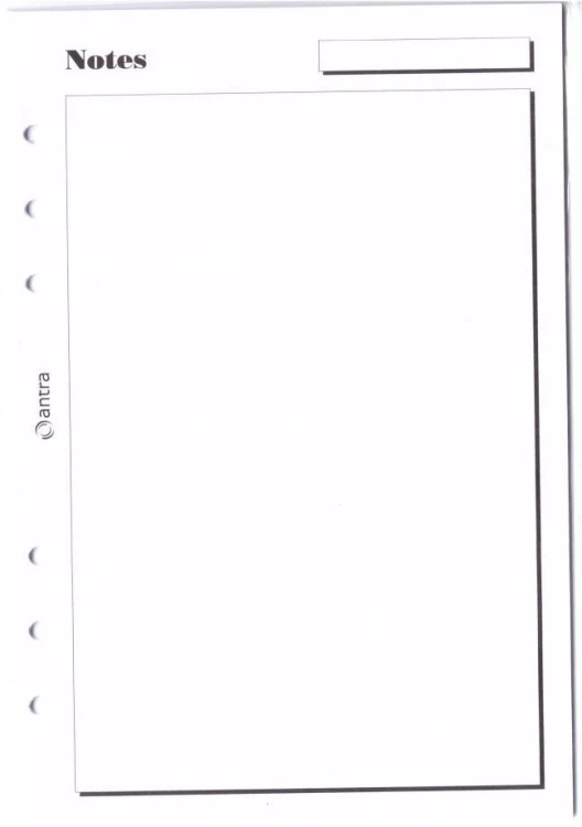 Wkład do organizera MEM/A5 Notes, Antra