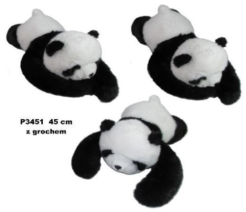 Panda z łapkami obciążeniowymi z grochem 45cm