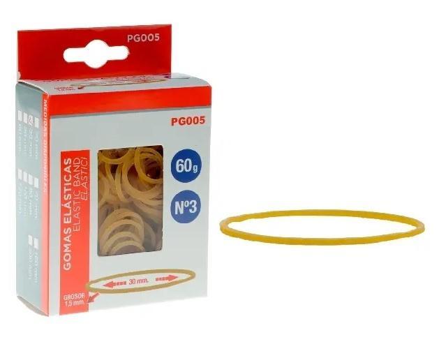 Gumki recepturki żółte 30x1,5mm 60g, MP Main Paper