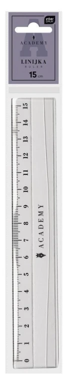 Linijka plastikowa 15cm Academy, INTERDRUK