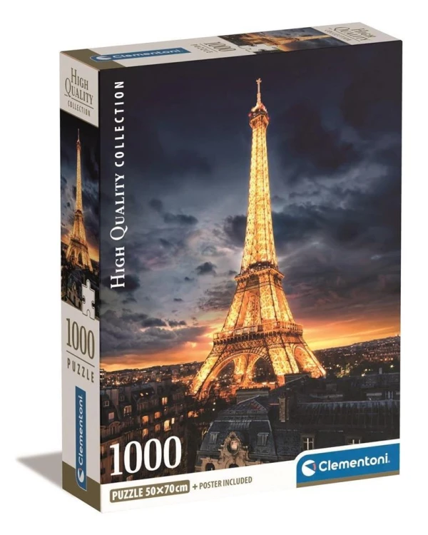 Puzzle 1000 Compact Tour Eiffel, Clementoni