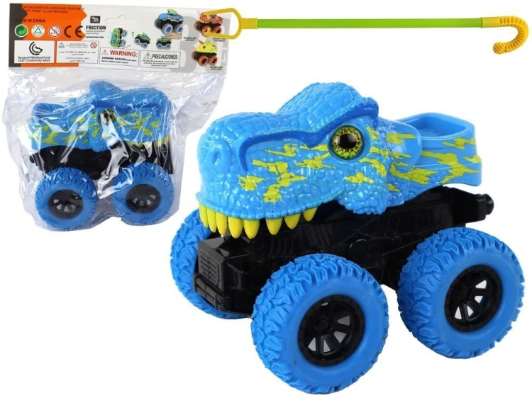 Terenówka pchacz Tyranozaur niebieski, Leantoys