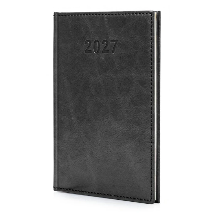 Kalendarz 2027 A5 Agenda Tygodniowy Czarny