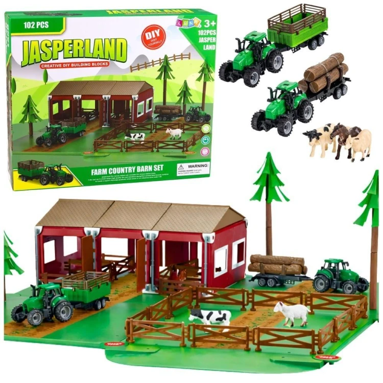 Zestaw farma 102el., Leantoys