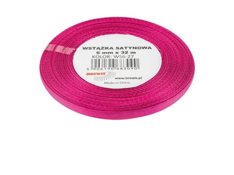 Wstążka satynowa purpura 6mmx32m 2szt