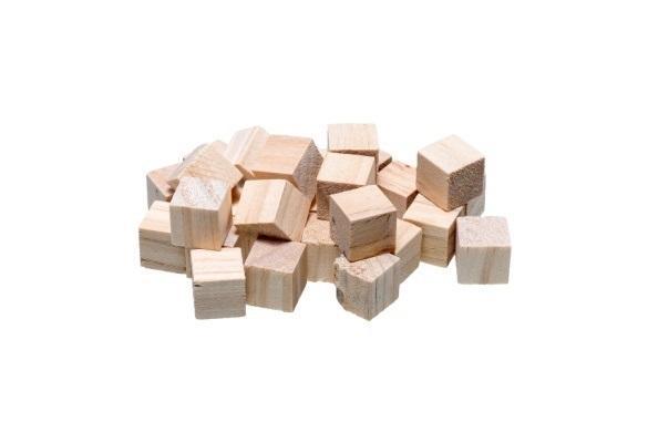 Kostki drewniane naturalne 1,5cm 21szt, Brewis