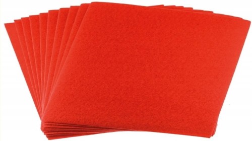 Filc A4 czerwony 1mm 10szt, Brewis