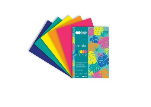 Blok A4/20K Deco Tropic 5 kolorów HAPPY COLOR, GDD