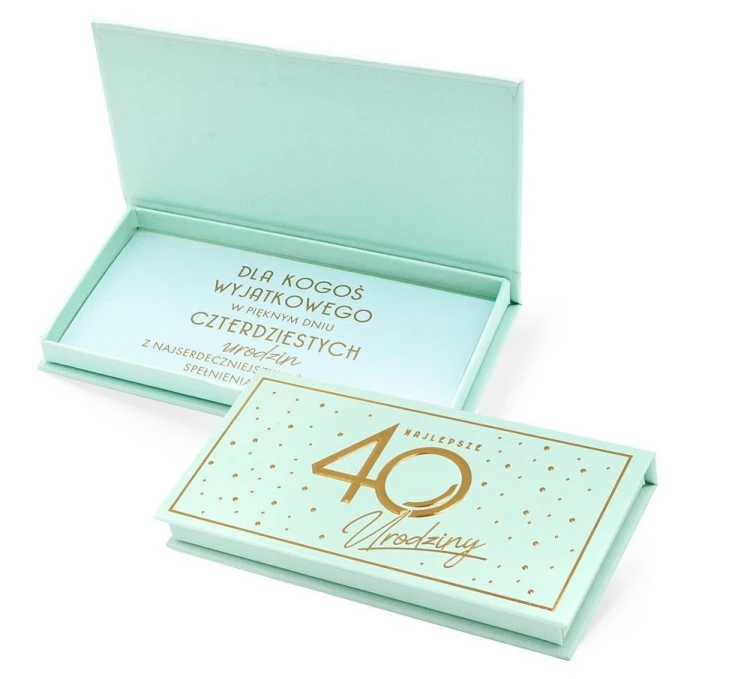 Pudełko ozdobne na banknoty Urodziny 40 Elite