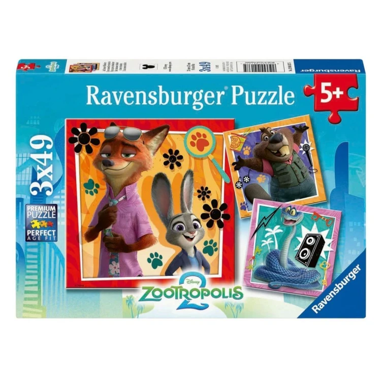 Puzzle dla dzieci 2D: Zwierzogród 2 3x49el