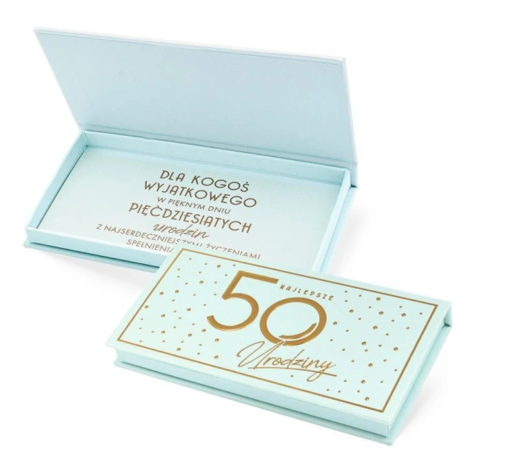 Pudełko ozdobne na banknoty Urodziny 50 Elite