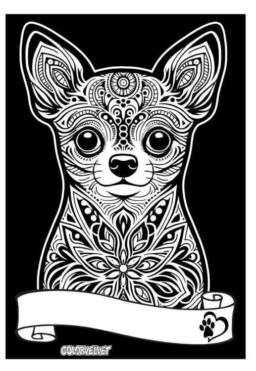 Kolorowanka welwetowa A4 Chihuahua