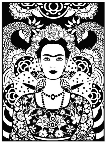 Kolorowanka welwetowa 47x35cm Frida Kahlo