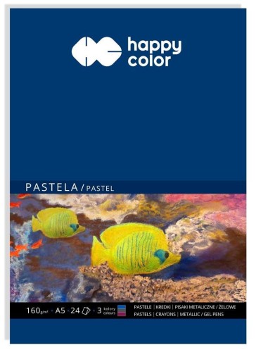 Blok do pasteli A5/24K 3kol 160g HAPPY COLOR, GDD