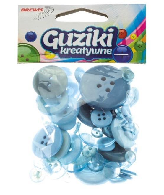 Guziki kreatywne niebieskie 40g, Brewis