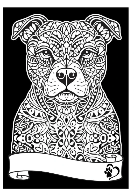 Kolorowanka welwetowa A4 Pitbul