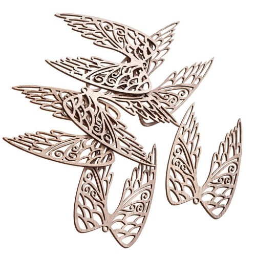 Drewniane skrzydła 9cm 6szt, Dalprint