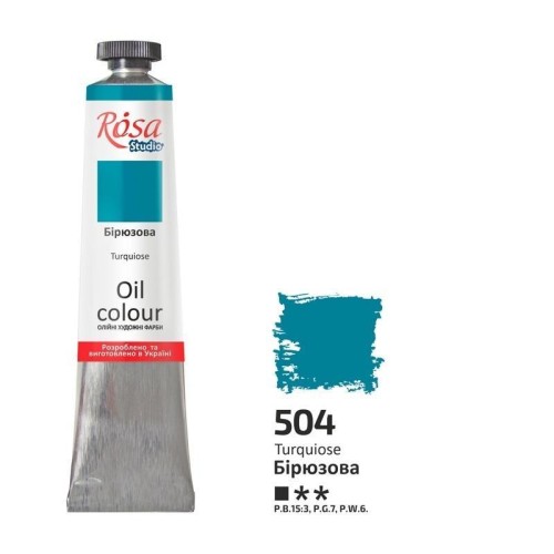 Farba olejna turquoise 504 45ml, Rosa