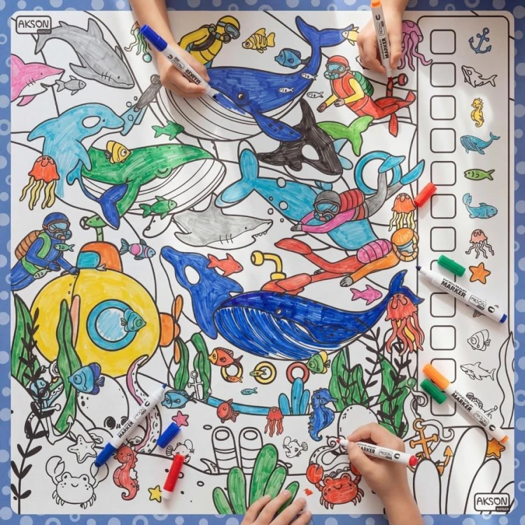 Mata suchościeralna Podwodny Świat 100x100cm
