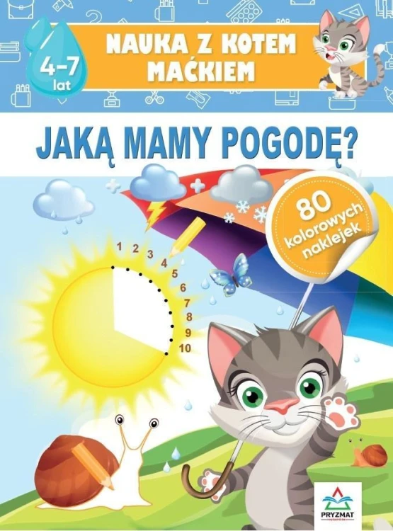 Nauka z kotem Maćkiem. Jaką mamy pogodę?