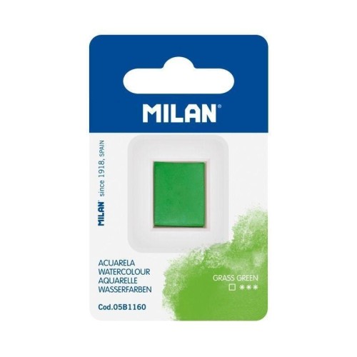 Farba akwarelowa w kostce zieleń traw MILAN, MILAN