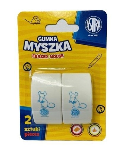 Gumka myszka 2szt ASTRA, ASTRA papiernicze