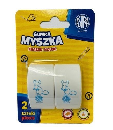 Gumka myszka 2szt ASTRA, ASTRA papiernicze