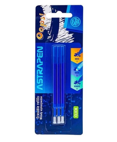 Wkłady wymazywalne 0,5mm Click 3szt ASTRA