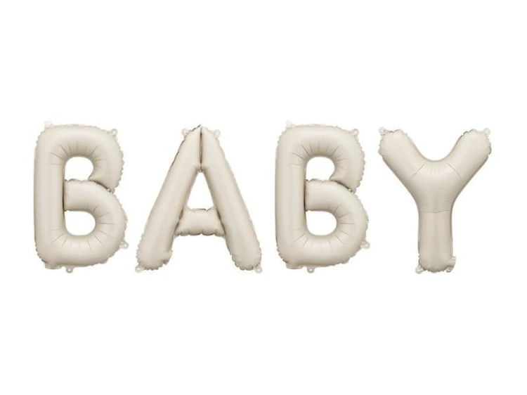Balon foliowy Baby beżowy 140x43cm