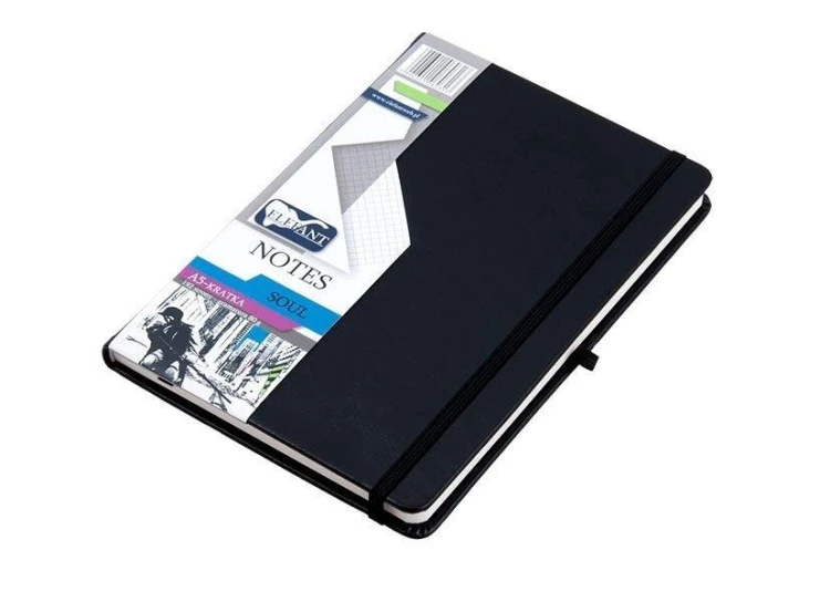 Notes A5 Soul czarny kratka ELEFANT, Elefant