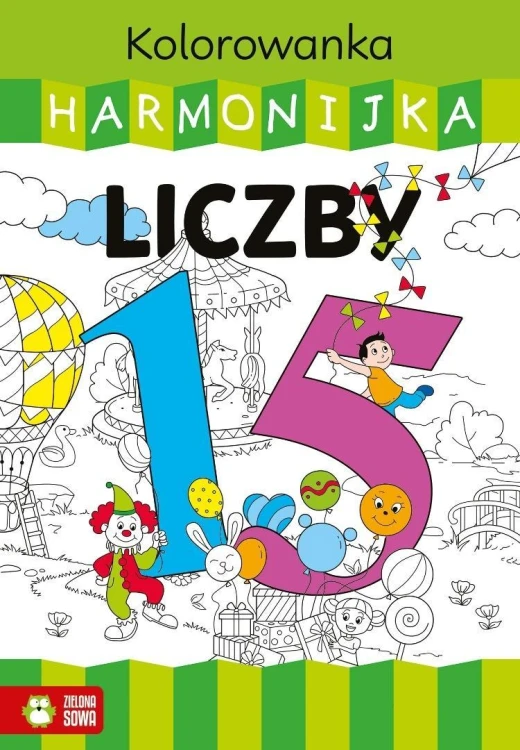 Kolorowanka harmonijka. Liczby, Justyna Zalewska