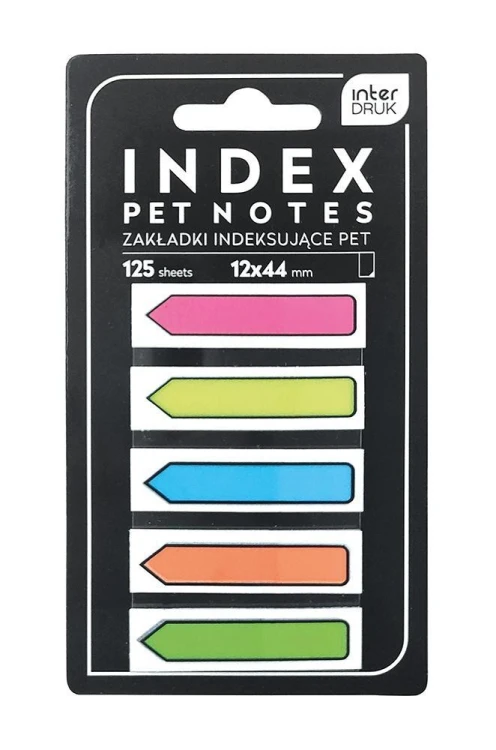 Zakładki indeksujące Pet Strzałki Neon, INTERDRUK