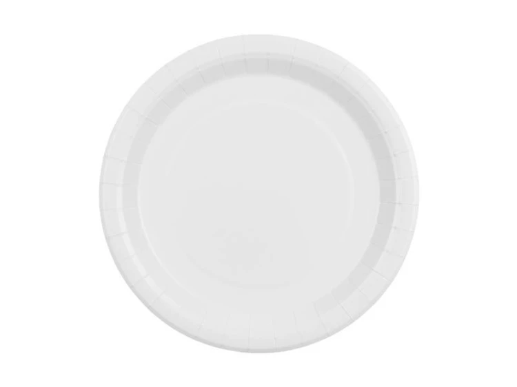 Talerzyki papierowe biały 23cm 6szt