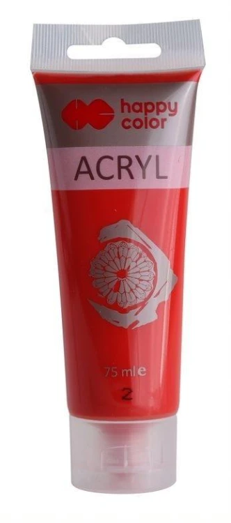 Farba akrylowa 75ml czerwona HAPPY COLOR, GDD