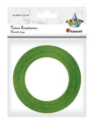 Taśma florystyczna jasnozielona 27mx12mm, Titanum