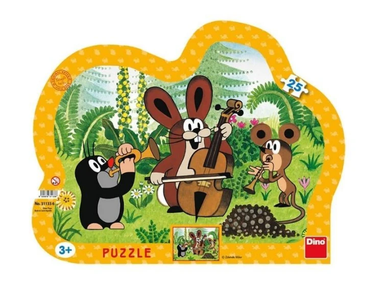 Puzzle 25 ramkowe Krecik Orkiestra przyjaciół